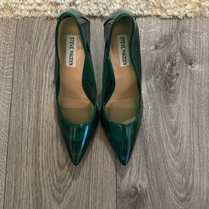 STEVE MADDEN opaque green stiletto heels